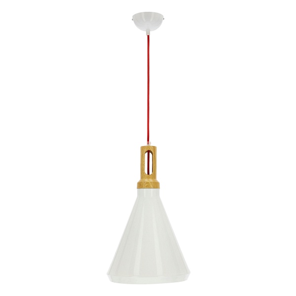 Robinson Lampa Wisząca 26 1X60W E27 Biały / Wnętrze Żółte Candellux