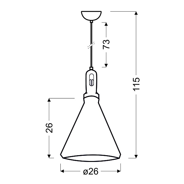 Robinson Lampa Wisząca 26 1X60W E27 Biały / Wnętrze Żółte Candellux