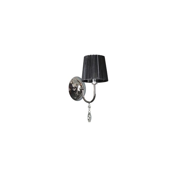 Sorento Lampa Kinkiet 1X40W E14 Chrom Abażur Czarny Candellux