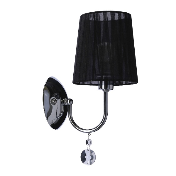 Sorento Lampa Kinkiet 1X40W E14 Chrom Abażur Czarny Candellux