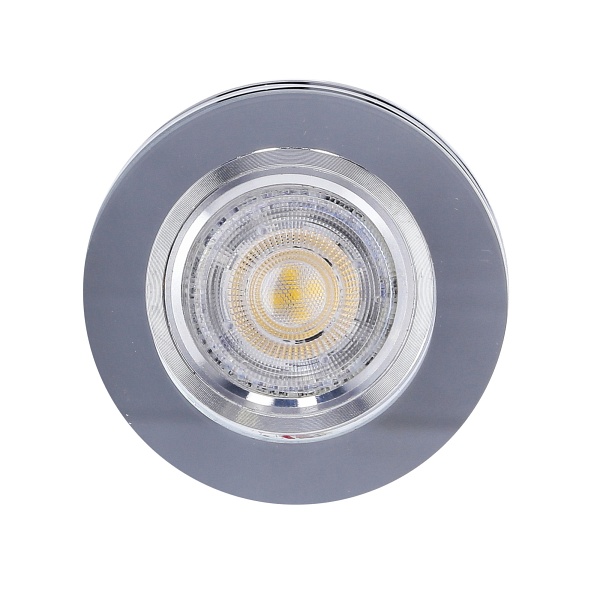 Oprawa Stropowa Ss-23 Ch/Tr+Am Gu10 50W+Led Smd 230V Bursztynowy 2,1W Chrom Stał Candellux