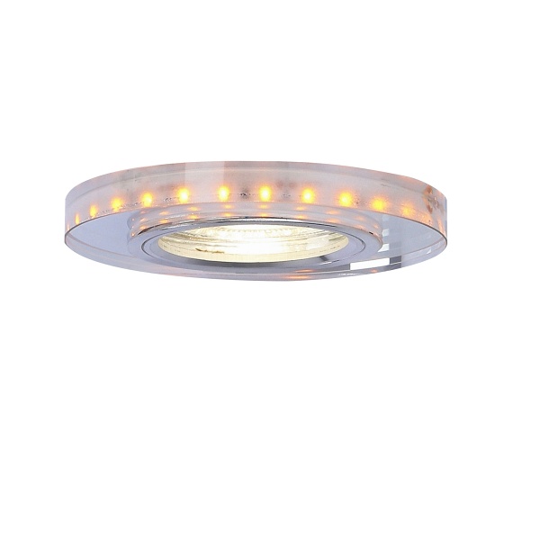 Oprawa Stropowa Ss-23 Ch/Tr+Am Gu10 50W+Led Smd 230V Bursztynowy 2,1W Chrom Stał Candellux