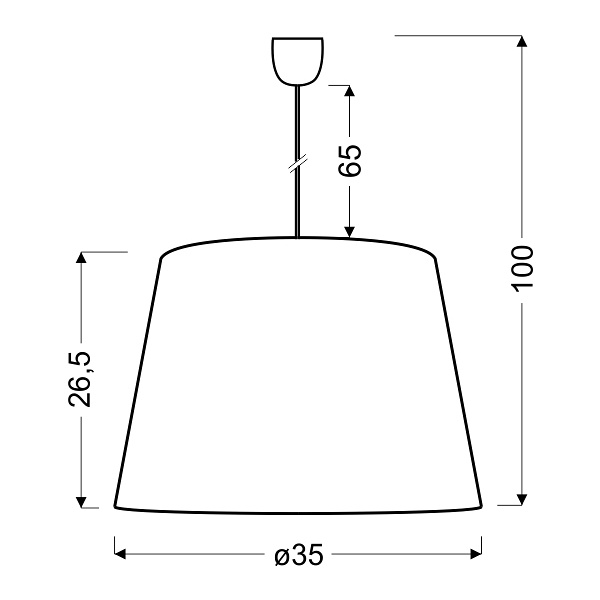 Platino 2 Lampa Wisząca 35 Cm 1X60W E27 Złoty Candellux