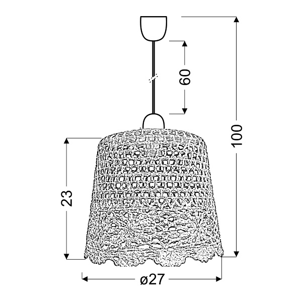 Nonna Lampa Wisząca 27 1X60W E27 Pomarańczowy Candellux
