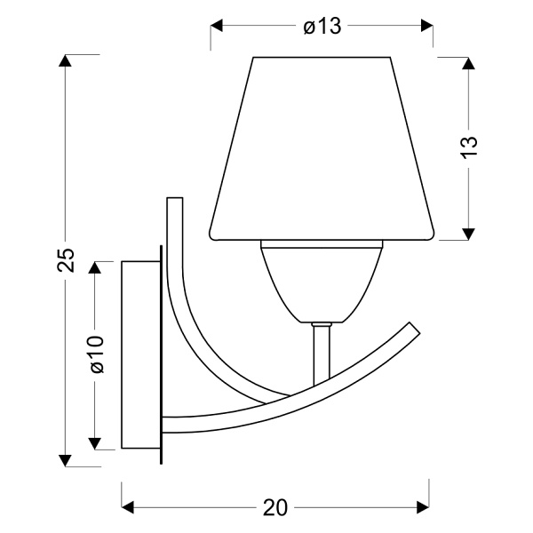 Londyn Kinkiet 1X60W E27 Czarny Candellux