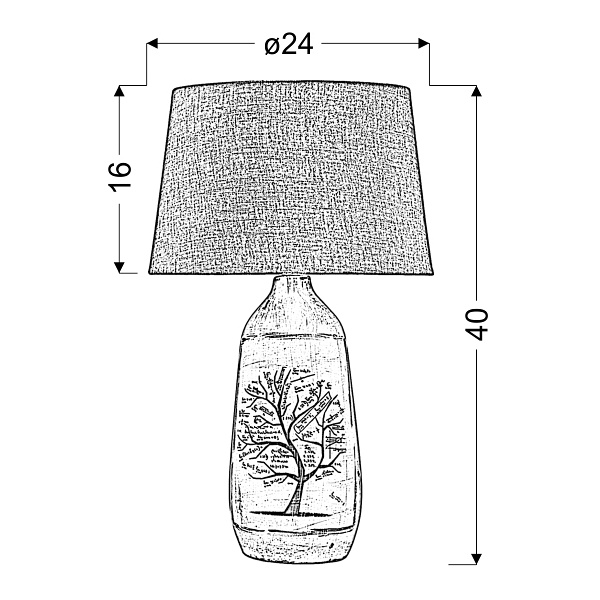 Walia 1 Lampa Gabinetowa 40Cm 1X60W E27 Candellux