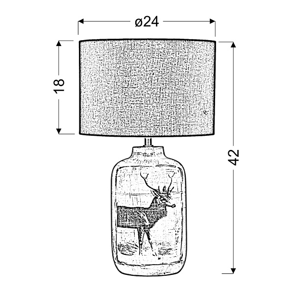 Walia 2 Lampa Gabinetowa 42Cm 1X60W E27 Srebrna Candellux