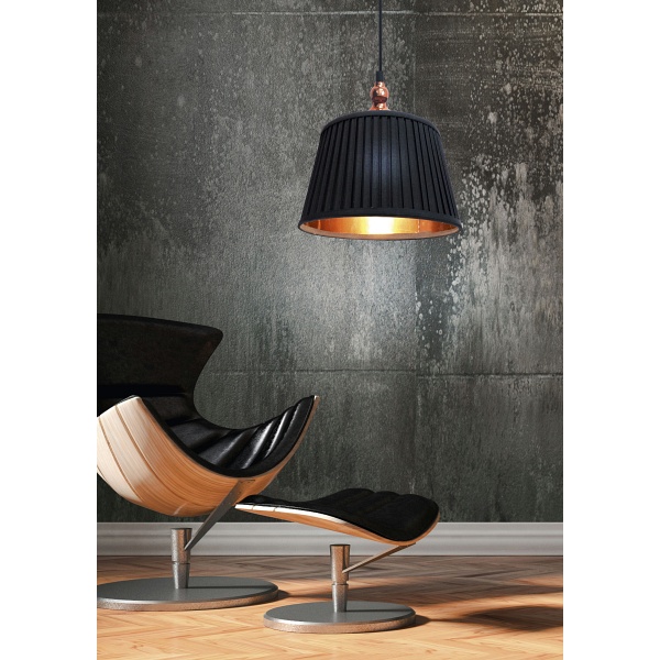 Amore Lampa Wisząca 1X60W E27 Stożek Czarny Candellux