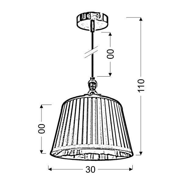 Amore Lampa Wisząca 1X60W E27 Stożek Czarny Candellux