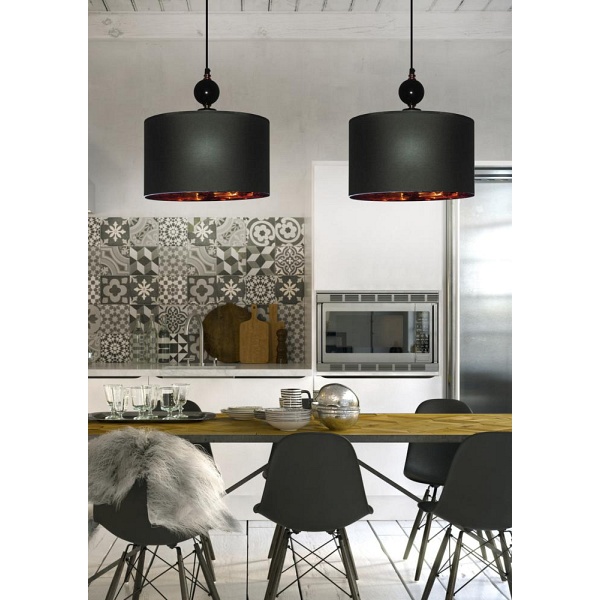 Melba Lampa Wisząca 1X60W E27 Czarny Candellux