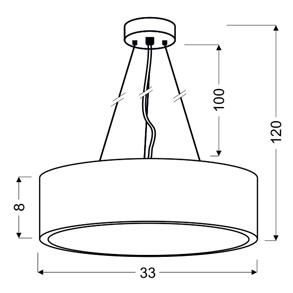 Zigo Lampa Wisząca 16W Led 6500 K Metal Wenge 330X1200Mm Candellux
