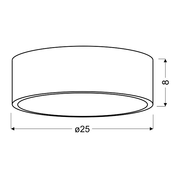 Zigo Lampa Sufitowa Plafon 10W Led 6500 K Metal Wenge 250X80Mm Candellux