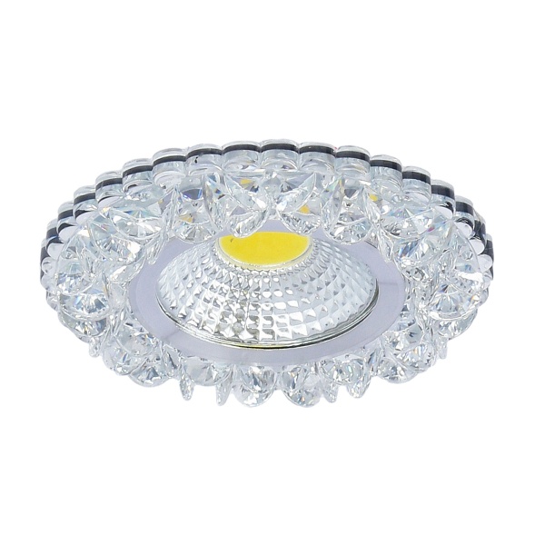 Oprawa Stropowa Stała Okrągła Sak-03 Al/Tr 5W Led Cob 230V Szkło Akrylowe Bezbar Candellux