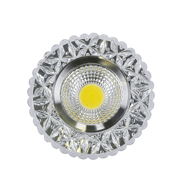 Oprawa Stropowa Stała Okrągła Sak-03 Al/Tr 5W Led Cob 230V Szkło Akrylowe Bezbar Candellux