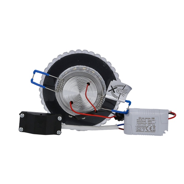 Oprawa Stropowa Stała Okrągła Sak-03 Al/Tr 5W Led Cob 230V Szkło Akrylowe Bezbar Candellux