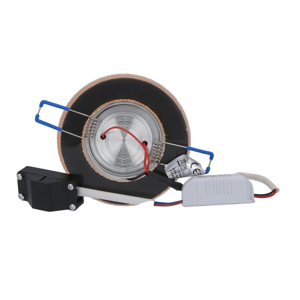 Oprawa Stropowa Stała Okrągła Sak-04 Al/Am 5W Led Cob 230V Szkło Akrylowe Burszt Candellux