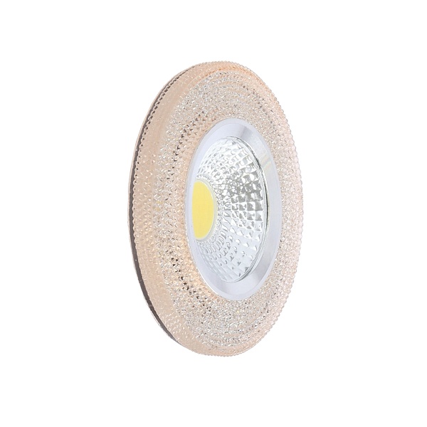 Oprawa Stropowa Stała Okrągła Sak-04 Al/Am 5W Led Cob 230V Szkło Akrylowe Burszt Candellux