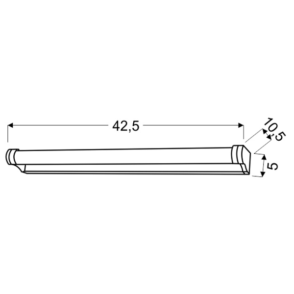 Moderno Lampa Kinkiet 7W Led 40 Cm Stal Nierdzewna Polerowana/Akryl Candellux