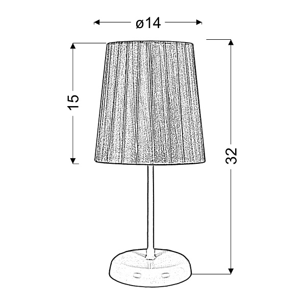 Rifasa Lampa Gabinetowa 1X40W E14 Szara Candellux