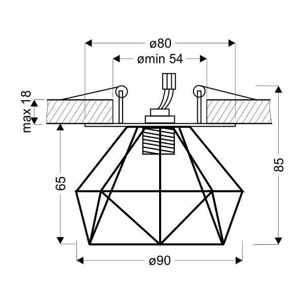 Oprawa Stropowa Dekoracyjna Sk-85 Ch G9 40W 230V Chromowy Candellux