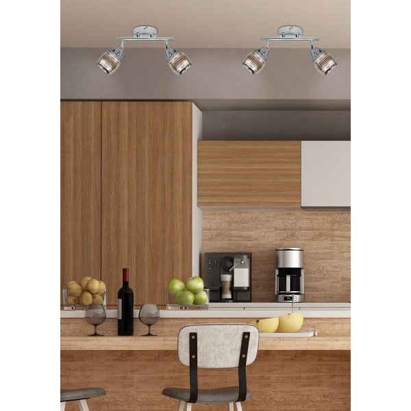 Milton Lampa Sufitowa Listwa 2X10W E14 Led Chrom Candellux