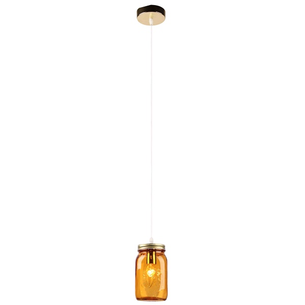 Jars Lampa Wisząca 10 1X40W E14 Klosz Pomarańczowy Candellux