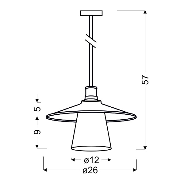 Loft Lampa Wisząca 1X60W E27 Czarny Candellux