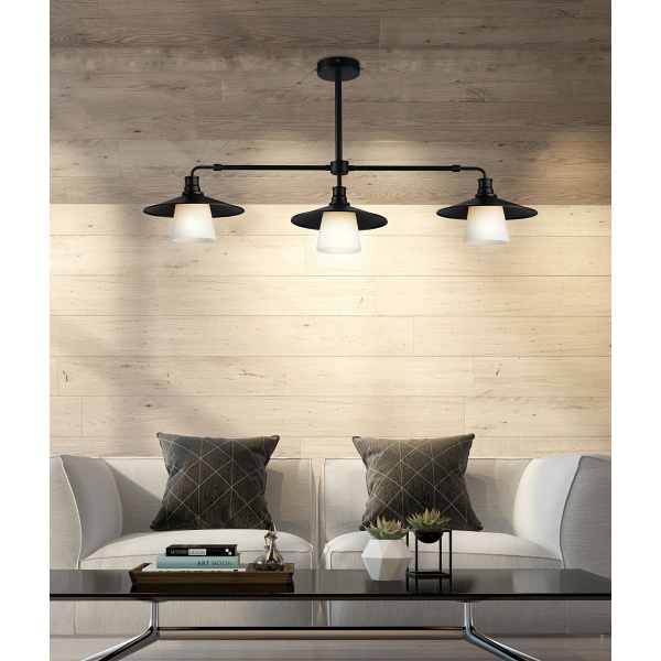 Loft Lampa Wisząca 3X60W E27 Czarny Candellux