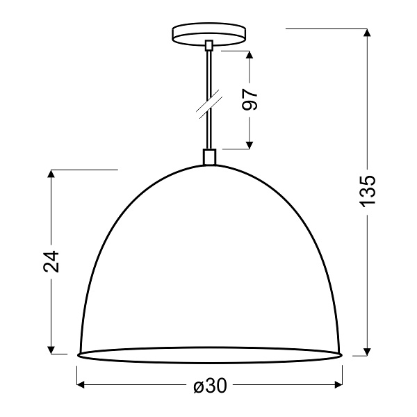 Patch Lampa Wisząca 30 1X60W E27 Szary + Chromowany Dekor Candellux