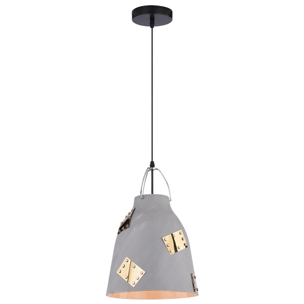 Patch Lampa Wisząca 25 1X60W E27 Szary + Złoty Dekor Candellux