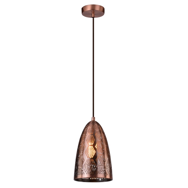 Sfinks Lampa Wisząca 20/33 Stożek 1X60W E27 Ażurowy Miedziany Candellux