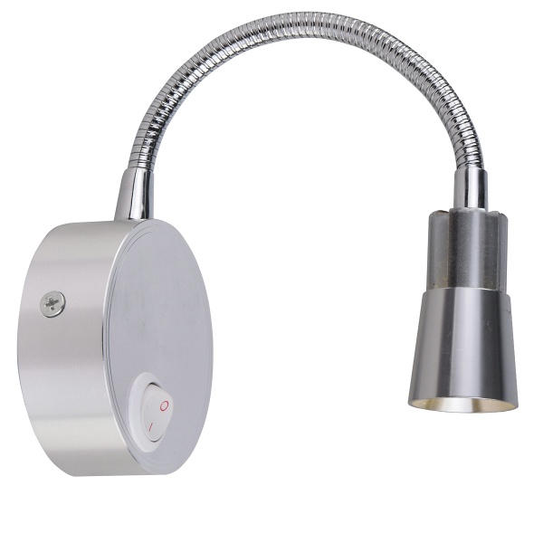 Dino Kinkiet 3W Led Chrom/Aluminium Klosz Stożek Candellux