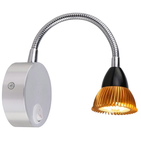 Dino Kinkiet 3W Led Chrom/Aluminium Złoty Candellux