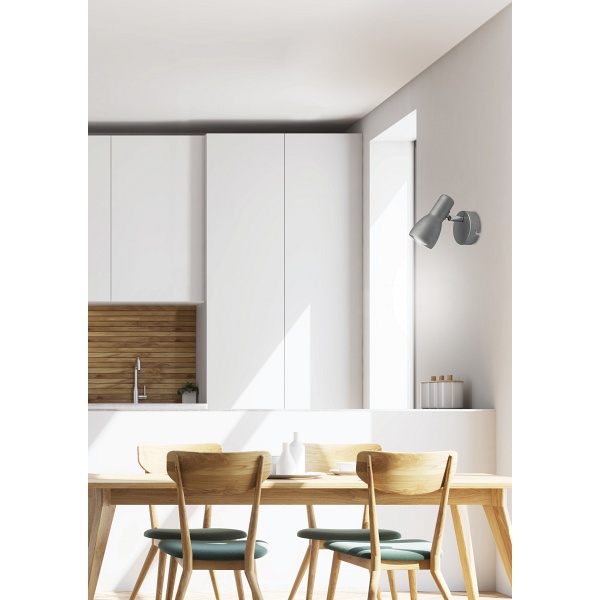 Picardo Lampa Kinkiet 1X40W E14 Szaro Srebrny Candellux