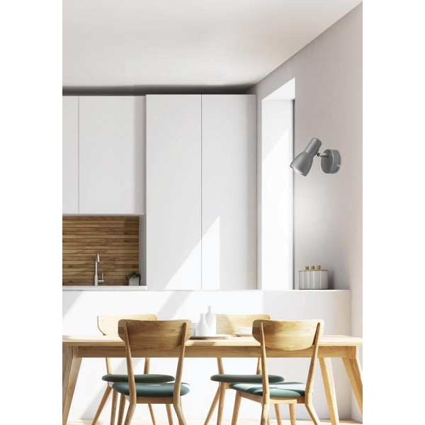 Picardo Lampa Kinkiet 1X40W E14 Szaro Srebrny Candellux