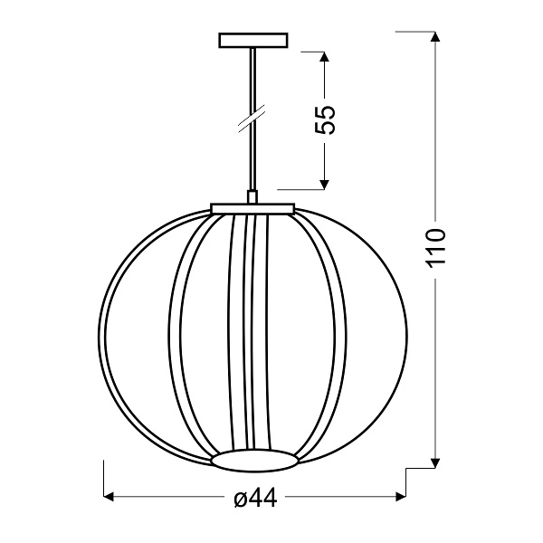 Cansas Lampa Wisząca 44 Led 35W Candellux