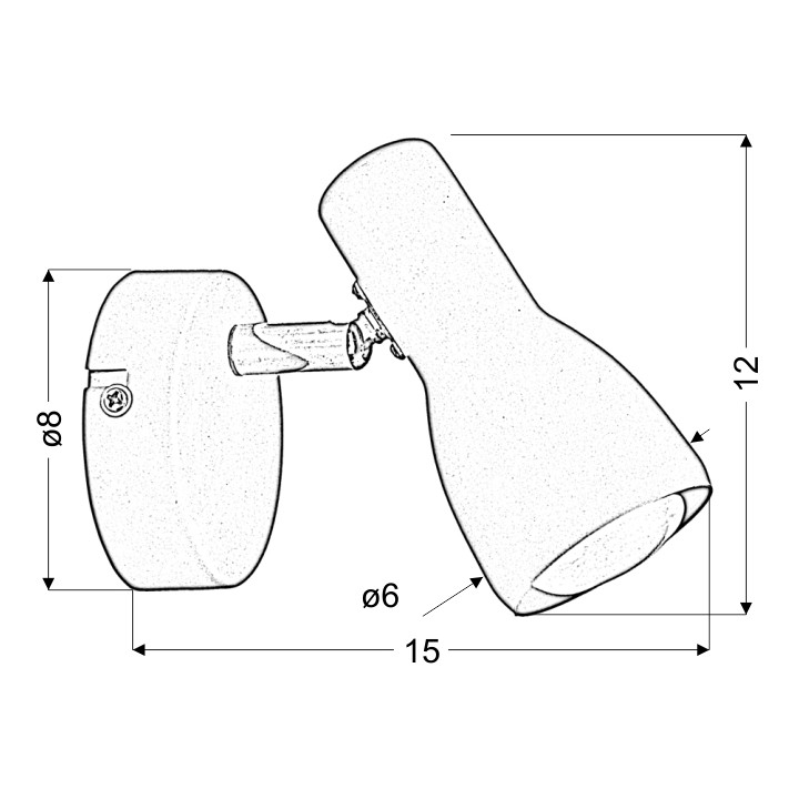 Picardo Lampa Kinkiet 1X40W E14 Biały Mat Candellux