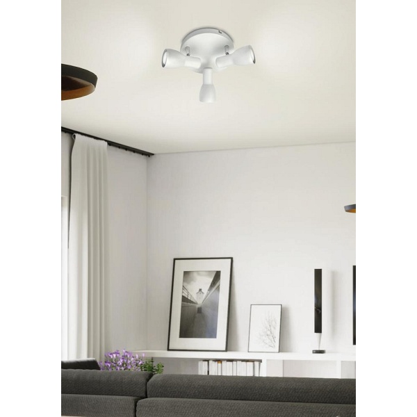 Picardo Lampa Sufitowa Plafon 3X40W E14 Biały Mat Candellux