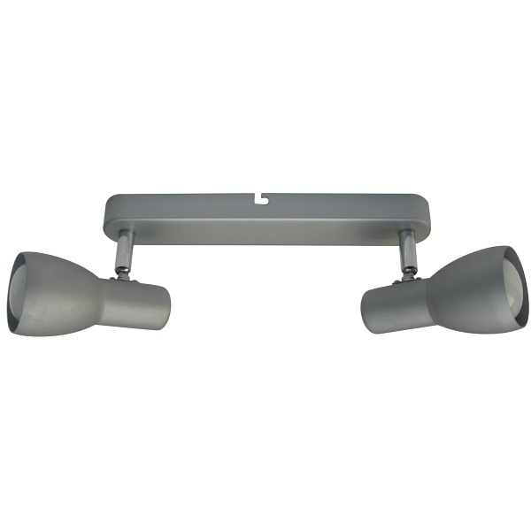 Picardo Lampa Sufitowa Listwa 2X40W E14 Szaro Srebrny Candellux