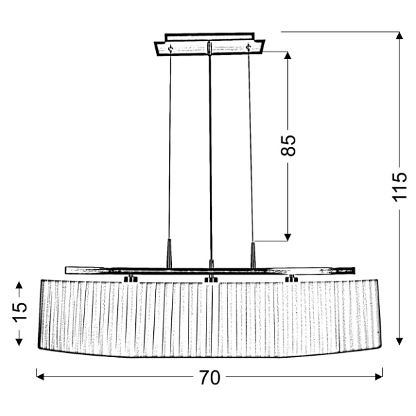 Berg Lampa Wisząca 3X40W E14 Patyna Abażur Biały Candellux
