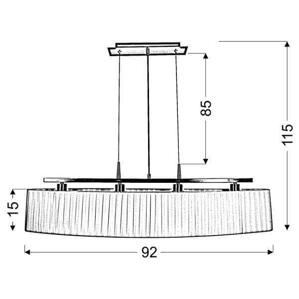 Berg Lampa Wisząca 4X40W E14 Patyna Abażur Biały Candellux