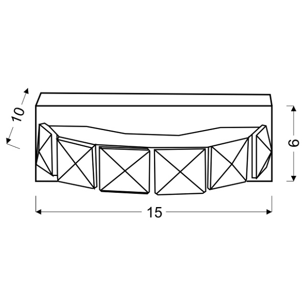 Shipi Lampa Kinkiet 1X3W Led Kryształki Stal Nierdzewna Candellux