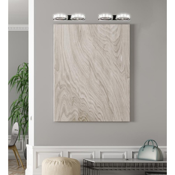 Shipi Lampa Kinkiet 2X3W Led Kryształki Stal Nierdzewna Candellux