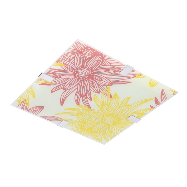 Georgia Lampa Sufitowa Plafon 40X40 16W Led Czerwono Żółty 6500K Candellux