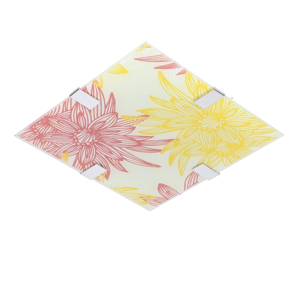 Georgia Lampa Sufitowa Plafon 31X31 10W Led Czerwono Żółty 6500K Candellux