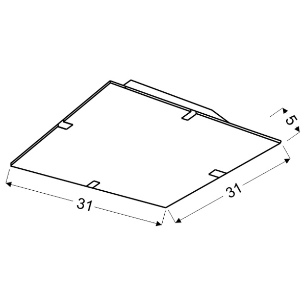 Georgia Lampa Sufitowa Plafon 31X31 10W Led Czerwono Żółty 6500K Candellux