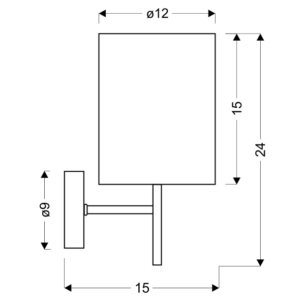 Yan Lampa Kinkiet 1X40W E14 Patyna Candellux