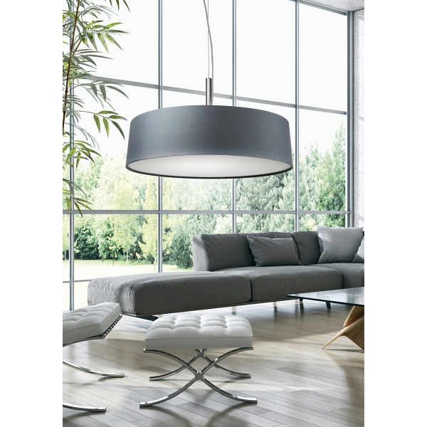 Blum Lampa Wisząca 3X60W E27 Srebrzysto Szary Candellux