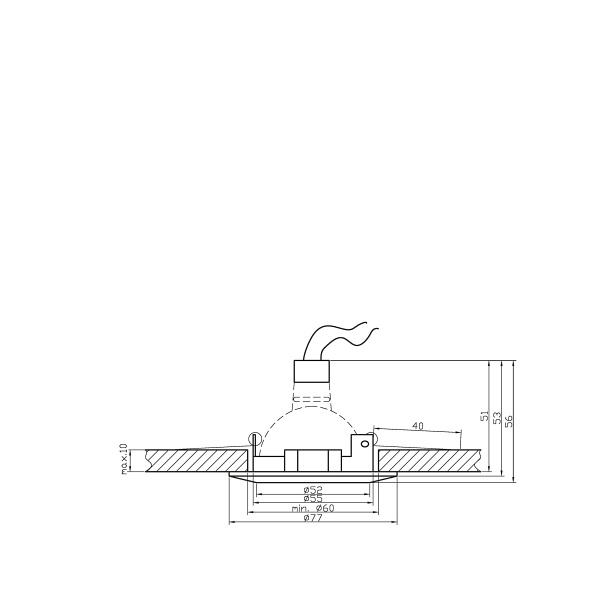 So-01 Cr Mr16 Miedziany Opr. Strop. Stała Odlew Candellux