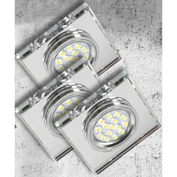 Zestaw Trzech Opraw Ss-13 Ch/Wh Bezbarwny 3X50W Gu10 Bez Żarówki Candellux